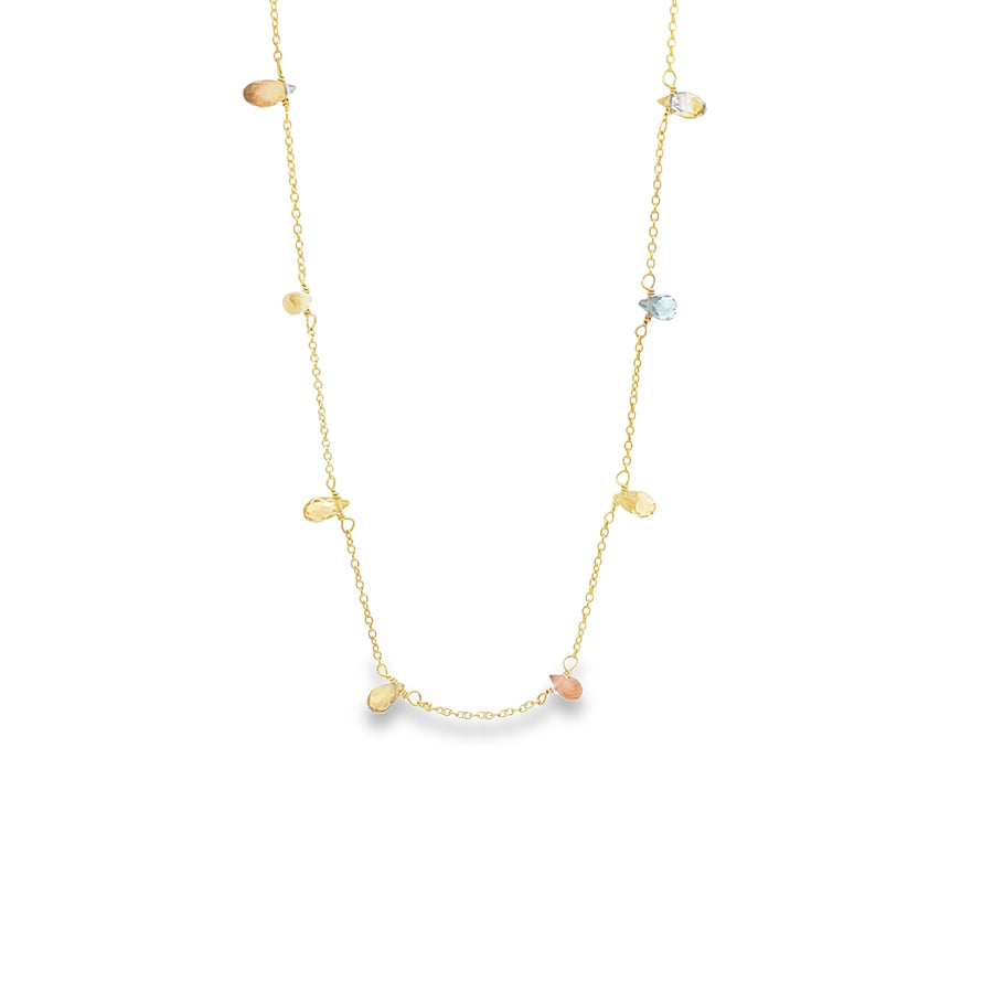 COLLANA GOCCE DI ZIRCONE NATURALE