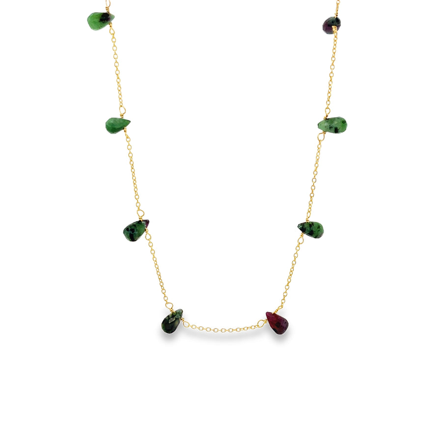 COLLANA GOCCE DI ZOISITE